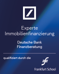 Zertifikat qualifiziert zum Experten Immobilienfinanzierung der Deutschen Bank