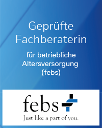 Zertifikat qualifiziert zur geprüften Fachberaterin für betriebliche Altersversorgung (febs)
