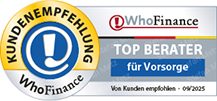 Kundenempfehlung WhoFinance Top Berater 09/2025