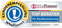 WhoFinance Top Berater Baufinanzierung 2021